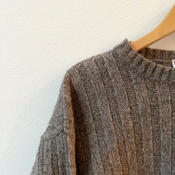 taupe wool blend sweater - Picture 3 of 4